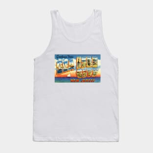 Greetings from Sea Isle City, New Jersey - Vintage Large Letter Postcard Tank Top